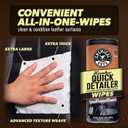 2 x Chemical Guys Leather Cleaning Quick Detailer Wipes (Works on Natural, Synthetic, Pleather, Faux Leather and More) On The Go Car Care Accessory (30 Ct)