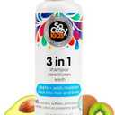 SoCozy 3-in-1 Kids Shampoo + Conditioner + Body Wash (10.5 Fl Oz) Gentle, Hydrating Hair & Body Cleanser with Keratin, Vitamin B5, & Kiwi Extract, Paraben & Sulfate-Free 3Pcs