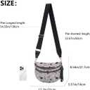 Deanfun Crossbody Bag for Women, Corgi Floral Print Water Resistant Belt Bag with Adjustable Strap for Workout Travelling Cycling