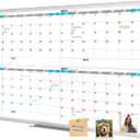 XBoard Magnetic Calendar Whiteboard 36" x 24", 4 Months Calendar Dry Erase Board, Silver Aluminium Framed White Board Planner for Home School Office Organization