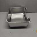 Low Entry Stainless Steel Litter Box for Small Cat, Metal Kitty Litter Boxes for Kittens Injured Cats, Shallow Litter Pan for Small & Medium Pets, Easy to Clean, Non-Stick, 17.7"Lx13.8"Wx5.9"H