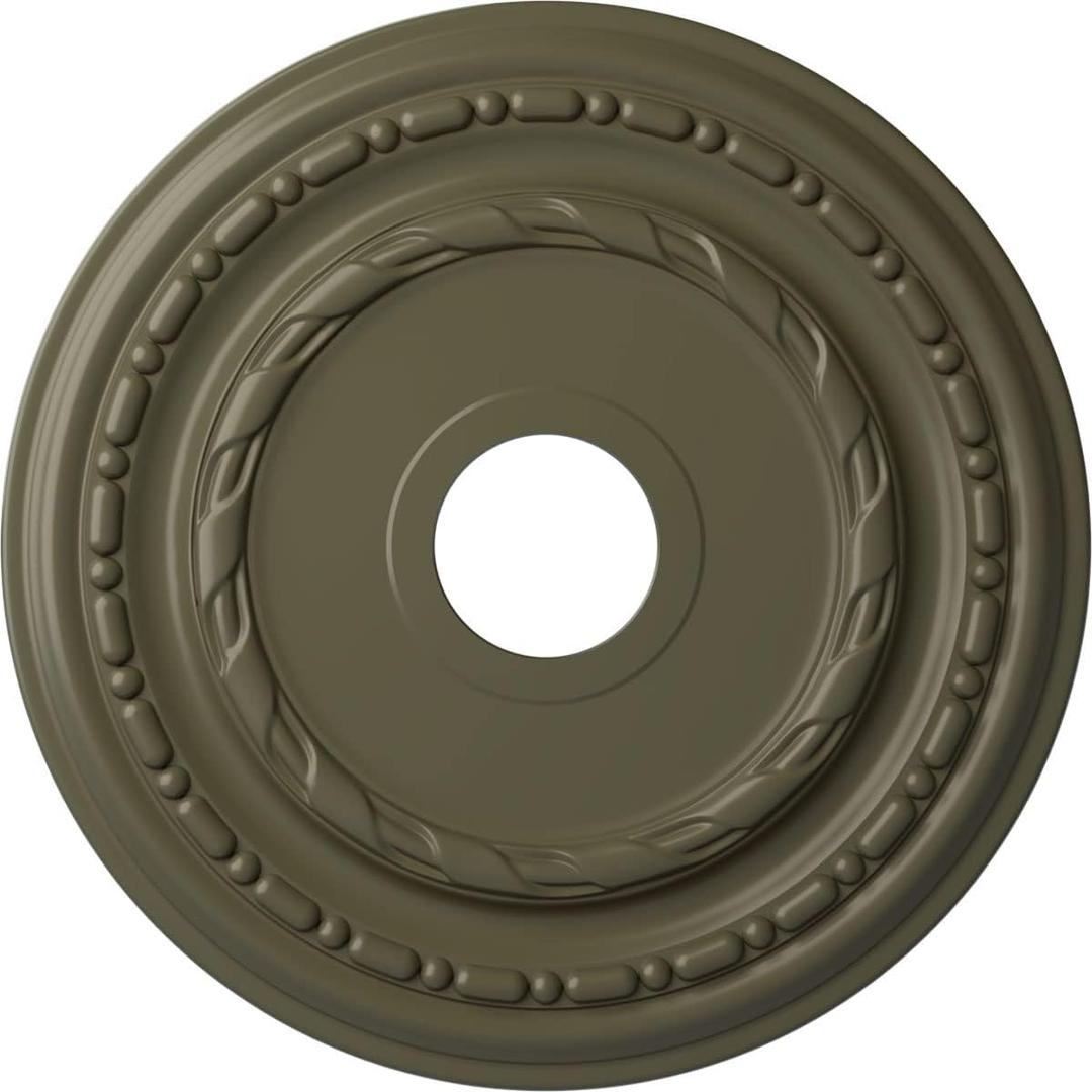 Ekena Millwork CM17DUPTF Dublin Ceiling Medallion, 17 7/8"OD x 3 5/8"ID x 1 1/4"P, Hand-Painted Painted Turtle