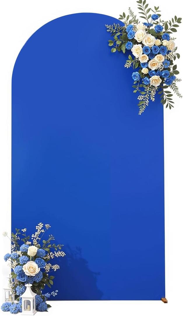 Royal Blue Arch Backdrop Cover for Wedding, 6FT Royal Blue Arch Cover Stretchy Backdrops, Double-Sided Arch Stand Covers for Wedding Ceremony, Baby Shower, Birthday Party Decoration
