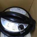 MegaChef 12 Quart Digital Pressure Cooker with 15 Preset Options and Glass Lid, Silver