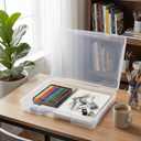 White 6-Tier Scrapbook Rolling Storage Cart with Drawers