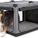 EveryYay by Petco Essentials Portable Canvas Dark Grey Dog Crate, 36" L X 24" W X 23" H