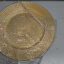 Hiceeden 12 Pack Gold Charger Plates for Dinner Plates, 13" Round Plastic Chain Shaped Charger Service Plates, Decorative Chargers Bulk for Table Setting, Wedding, Party, Event