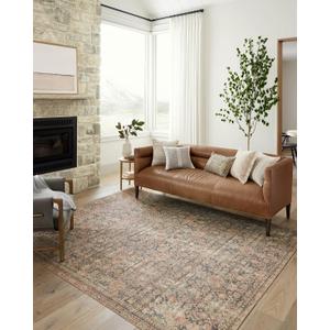 Loloi Angela Rose Aubrey Collection AUB-01 Navy/Multi 2'-6" x 7'-6", .19" Pile Height, Runner Rug