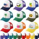 Xtinmee 36 Pcs Unisex Sublimation Hats Blank Trucker Hats Adjustable Baseball Caps for Men Women Outdoor DIY (Large, 9 Colors)