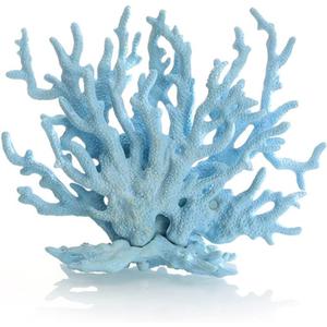 Gigicloud Artificial Aquatic Plants Fish Tank Fake Coral Multi-Purpose Pollution-Free Simulation Water Grass Small Aquarium Plants Artificial Aquarium Decoration (Ct107-pvc Blue)