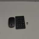 TRELC Wireless Numeric Keypad, Mini 2.4G 18 Keys Number Pad, Portable Silent Financial Accounting Numeric Keypad Keyboard Extensions with Wireless Mouse for Laptop, PC, Desktop, Notebook(Black)