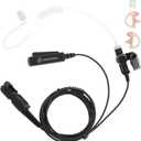XPR 3500e XPR 3300e Earpiece with Mic Compatible with Motorola Radios XPR 3300e XPR3500 XPR3300 XPR3300e XPR3500e XPR3300 XPR3500, Acoustic Tube Headset with PTT Microphone,Surveillance Headset