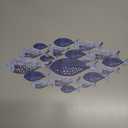 Metal Fish Wall Decor Handcrafted Fish Art Summer Metal Wall Sculpture Marine Decor for Coastal Nautical Beach or Boat Decor Collector Vacation House Blues Silver Wall Art Bedroom Bathroom Living Room