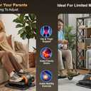 Under Desk Elliptical Machine, Quiet Seated Leg Exerciser for Home Office, Adults and Seniors, Remote Control, 12 Speeds, 3 Auto Modes, Forward/Reverse, Fully Assembled, Gray