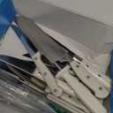 CAROTE 14 Pieces Knife Set with Block, Forged, High Carbon Stainless Steel Sharp Blade Block Knife Set, Dishwasher Safe Cutlery, Cream