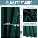 ChrisDowa Grommet Blackout Curtains for Bedroom - Thermal Insulated Room Darkening Curtains for Living Room (1 Panel Set, Forest Green,52W x 84L)