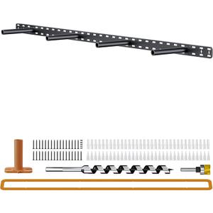 1 Pack Large Shelf Brackets Long Floating Shelf Bracket Invisible Floating Shelf Hardware Heavy Duty Floating Mantel Brackets(43"X6"X1.5" with Tools)