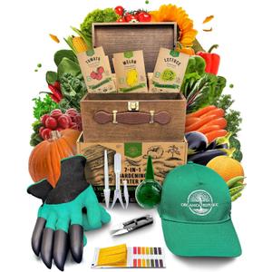 75 Vegetable & Greens Seeds Variety Pack, Garden Seed Starter Kit - Over 44,700 Non-GMO Heirloom Seeds for Planting Vegetables and Greens, Seed Box with Gardening Supplies, Gardening Gifts