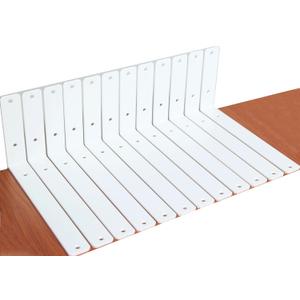 12 Pack - L 11" x H 6" x W1.5, 5mm Thick White L Shelf Bracket, Iron Shelf Brackets, Metal Shelf Brackets, Floating Shelf, Shelf Supports with Screws