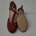 J. Adams Pepper Mary Janes - Vintage Cutout Low Kitten Heels Retro T Strap Pumps (8, Burgundy Vegan Suede)