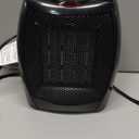 Kismile Small Electric Space Heater Ceramic Space Heater, Portable Heater Fan for Office with Adjustable Thermostat and Overheat Protection ETL Listed for Kitchen, 750W/1500W (Black)