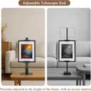 Adjustable Tabletop Easel Stand, Adjustable Metal Picture Frame Holder Stand for Display Up to 24" H, Desktop Art Display Stand for Painting, Photos, Canvas, Signs, Books