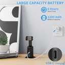 Auto Face Tracking Tripod, 360 Rotation Face Body Phone Camera Mount Gesture Control, No App, Smart Shooting Holder with 1200mAh Rechargeable Battery, Tiktok Trend Items, Content Creator Essentials (Black-Upgrade)