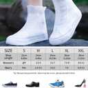 SooGree Shoe Covers Waterproof Rain Shoes Covers Reusable Foldable Rain Boots Slip Resistant Rubber Sole Overshoes Protectors for Cleaning Camping Travel Rain Galoshes with Buttons