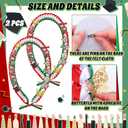 Suncalla 2 Pcs Graduation Leis Class of 2026 Mexican Money Ribbon Leis Graduation Necklace with Glittery Pins Red White Green Braided Ribbon Necklace for Grad Gift High School University Ceremony DIY