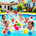 Reusable Water Balls Reusable Water Balloons Summer Toys Outdoor Water Toys Summer Outdoor Toys for Pool and Backyard Fun (Colourful-100pcs)