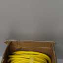 12 Gauge 100 FT Heavy Duty Outdoor Extension Cord Waterproof with Lighted End,Yellow 12 Gauge Extension Cord Flexible and Cold Resistant 3 Prong Grounded Plug,15Amp 1875W SJTW ETL Listed