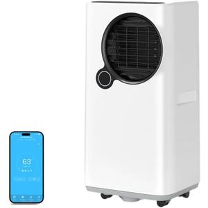 Portable Air Conditioners, 16000 BTU 6-in-1 Cooling, Dehumidifier & Fan, Ultra Quiet with 24H Smart Timer, Auto Shut-Off & Child Lock for Home/Bedroom/Office (White)