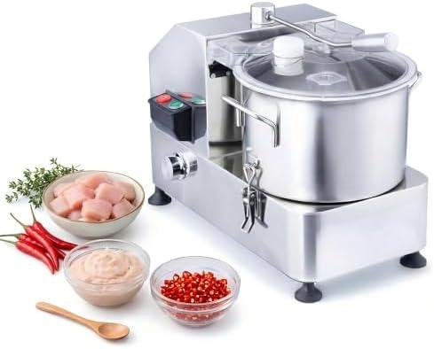 CLIVIA 6L Commercial Food Processor, 1800W Electric Vegetable Chopper | Heavy-duty Bowl Cutter for Meat, Veggies, Fruit, Grains with Variable Speed Control, Stainless Steel S/S Blade