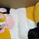 Cute Cat Paw Chair Cushion with Back Kawaii Seat Cushions Non-Slip Plush Office Chair Cushion Seating Pad for Dorm Office Gaming Desk Chair