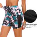 RELLECIGA Womens 5 Inch Swim Short Mesh High Waisted Tummy Control Swim Board Short with Liner Swimsuit Bottoms (L)