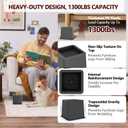 Heavy Duty Bed Risers - Set of 4 Adjustable Furniture Risers, Elevation Heights of 3, 5 & 8 Inches, Supports Up to 1,300 lbs for Bed, Couch, Table & Chair (Grey) 4PCS 3inch+ 4PCS 5inch