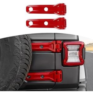 RT-TCZ for Jeep JL Tailgate Hinge Cover Trim Decals Red for Jeep Wrangler JL JLU 2018 up Red Exterior Accessories 2pcs