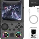 R36TMAX Portable Retro Gaming Console with 4.0 CRT-Inspired Screen, 64GB (Gray)
