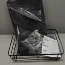 Kitsure Dish Drying Rack for Kitchen Counter, Stainless Steel Sink Organization and Storage Essentials with Cutlery Holder, Home and Appartment Decor, 12''W x 15.5''L, Black