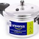 Universal (4.75 Quart / 4.5 Liter) Anti-Rust Ultra Pressure Cooker, Aluminum Pressure Cooker for 5 Servings, Even Heat Distribution, Diameter 9.4 inches, Height 8 inches