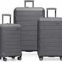 Traveler's Choice Pagosa Hardshell Expandable Luggage with Spinner Wheels, Gray, 3-Piece Set (22/27/30)