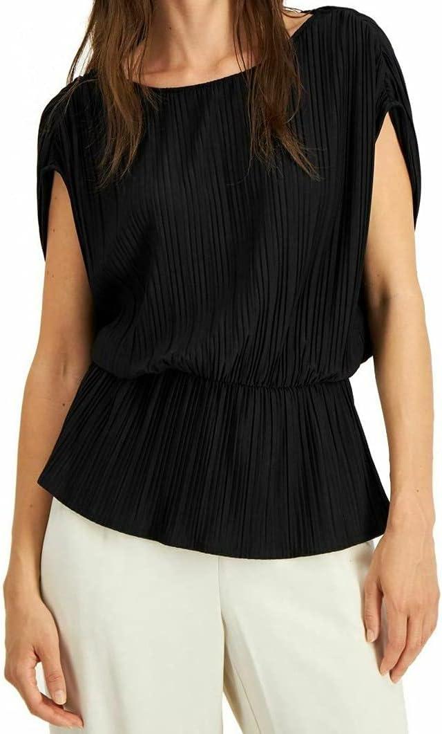 Alfani Womens Ruched Textured Top