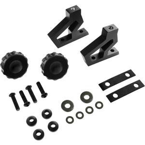 High Lift Jack Hood Mount Compatible with Jeep Wrangler JK 2007-2018, Off-Road Jack Mounting Bracket Kit, Black Lightweight Aluminum Alloy, 1 Pair, Replaces 11586.04