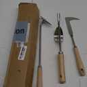 3 Pack Weed Puller Tool, Stainless Steel Crack Weeder Tool, Uprooting Weeding Tool, Paving Brick Moss Removal, L-Shape Gardening Crack Sickle Lawn Edger and Driveway Weeding Tools Gardening