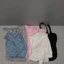BQTQ 5 Pcs Womens Camisole Tank Tops Undershirt Spaghetti Strap Camisoles Pack, Small