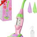 Toddler Vacuum Toy That Works with Lights & Sounds, Pretend Play Toy Vacuum for Toddlers 3-5 Years Old, Baby Vacuum for Boys, Girls, Kids Vacuum Cleaner Cleaning Toys with Spray Bottle, 2 Towels