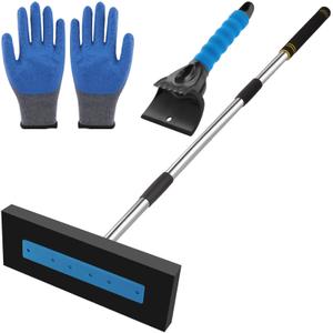 Snow Broom for Car Window, Snow Broom for Truck 27-87" Thickened Stainless Steel Comfortable Foam Grip Suitable for Windshields and Roofs Removes Accumulated Snow Convenient Storage