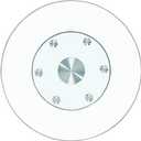 24" Glass Lazy Susan for Dining Table with 6 Rotating Wheels Table Top Centerpiece Kitchen Turntable Large Round Silent & Smooth Spin