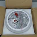 Shine LUEST 34W LED Ceiling Light with Remote, 3000-6000K Dimmable Modern Flush Mount Ceiling Lighting Fixture White 4 Rings Round Chandelier Ceiling Lamp for Small Room, Bedroom