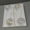 Clear Rainbow Glass Plant Automatic Watering Bulb, 4pcs Garden Flower Self Watering Planter Inserts, Automatic Plant Waterer System Set Self Watering Spikes to Support Plant Health